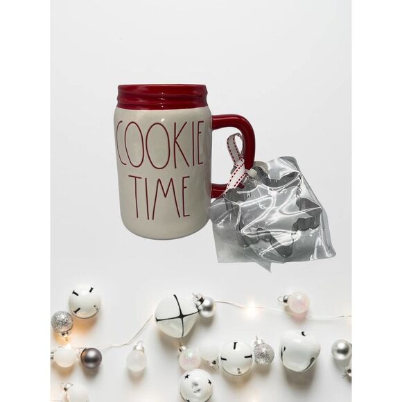 Rae Dunn Cookie Time Christmas Mug and Cookie Cutter - Picture 1 of 1